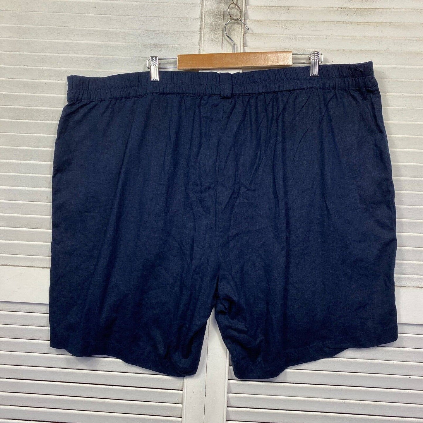 Autograph Linen Short Size 24 Plus Size Navy Pockets new