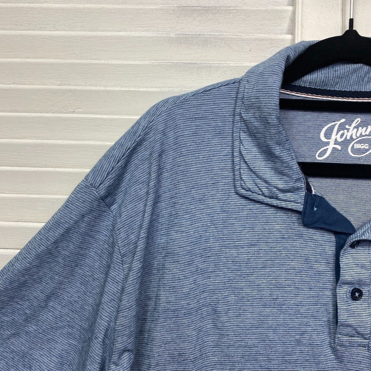 Johnny Bigg Polo Shirt Mens 3XL Plus Blue Short Sleeve Big & Tall Cotton Casual