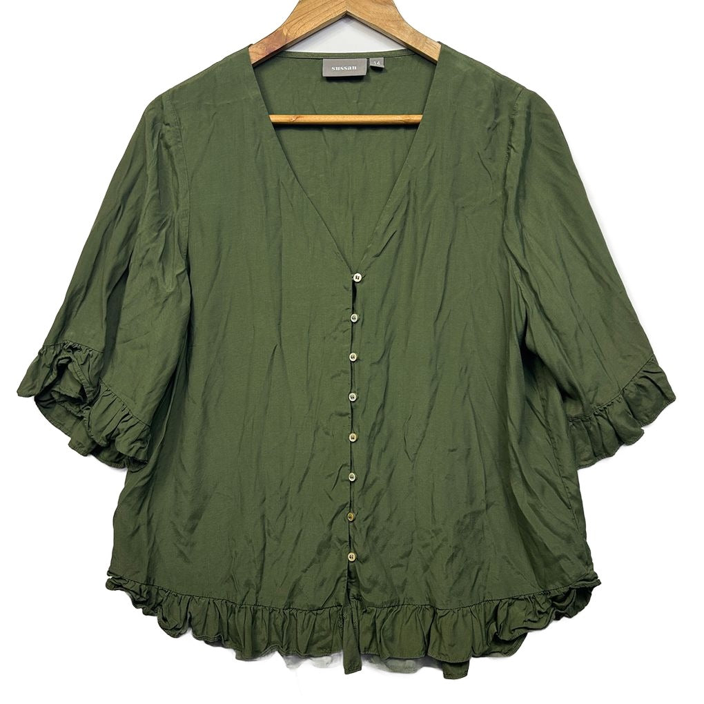 Sussan Green Top - Size 14