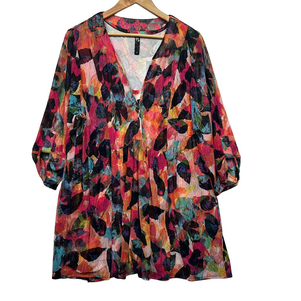 Taking Shape Multicoloured Top & Jacket Overlay - Size 18/M