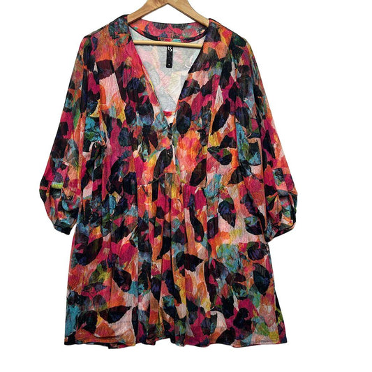 Taking Shape Multicoloured Top & Jacket Overlay - Size 18/M