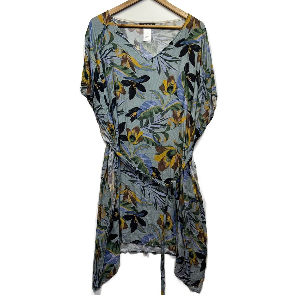 Trenery Blue Floral Kaftan Dress - One Size