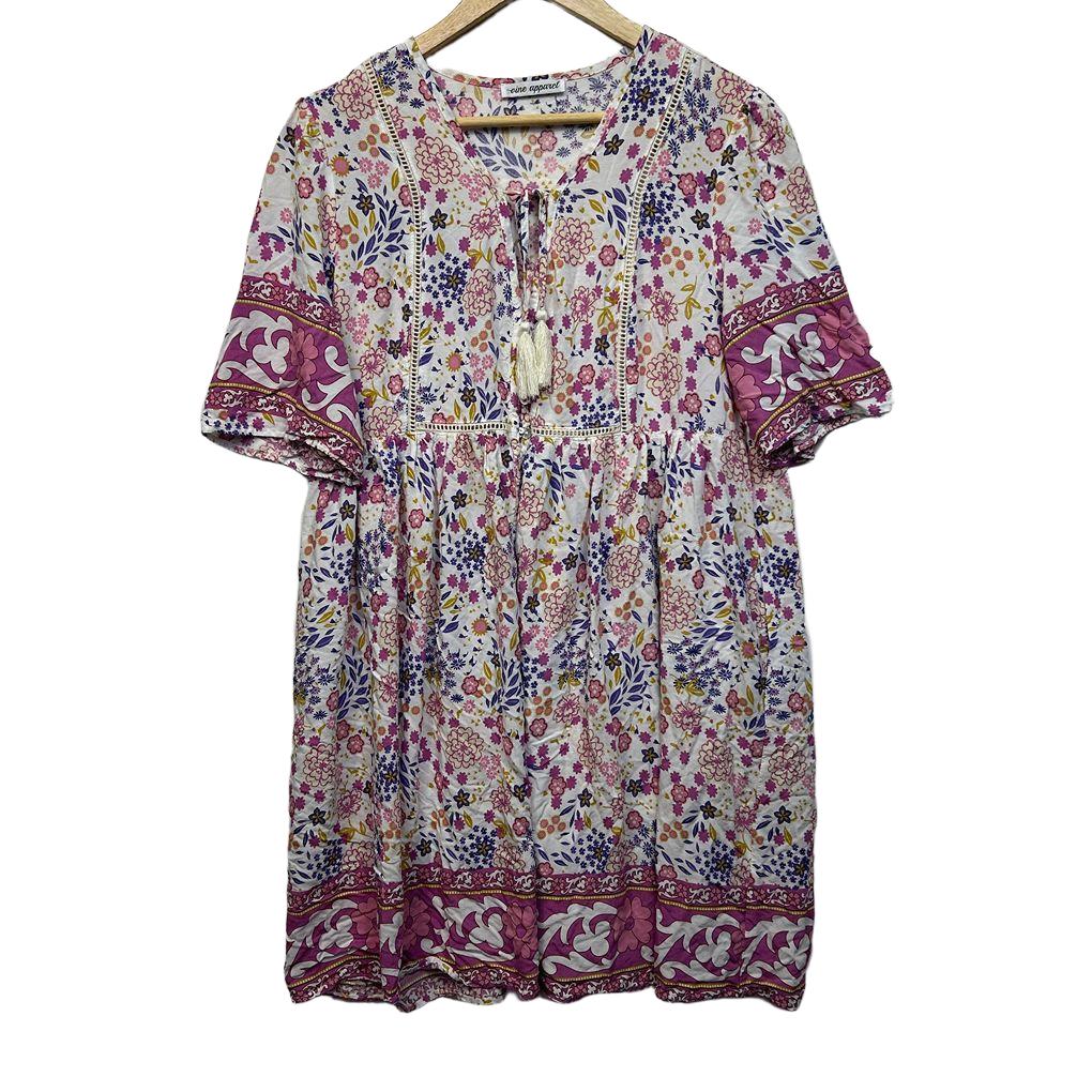 Vine Apparel Pink Boho Dress - Size 16