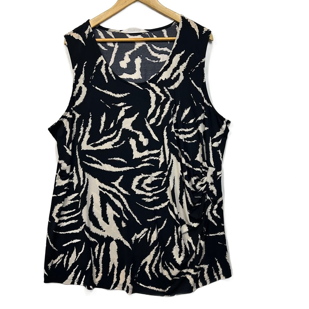Virtuelle Black Beige Top - Size 22/XL