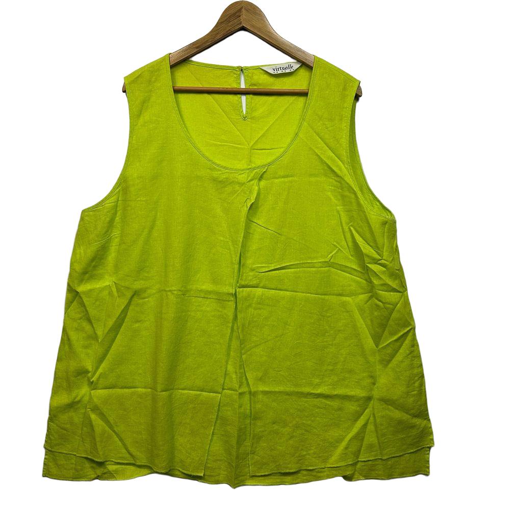 Virtuelle Lime Linen Top - Size 20