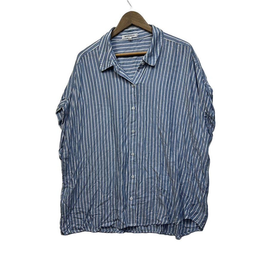 Workshop Blue Striped Shirt - Size 3XL