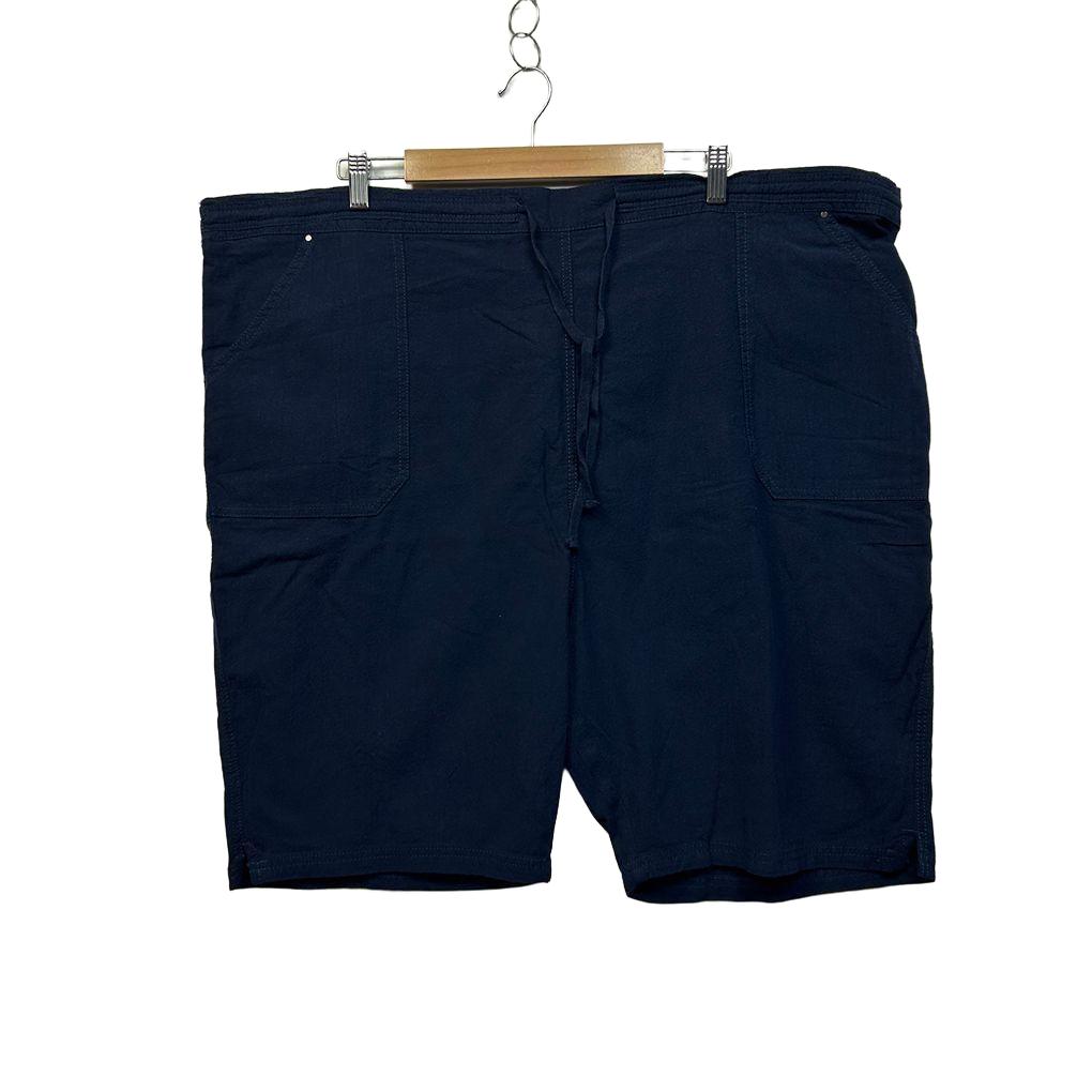 Yours Navy Cotton Shorts - Size 26/28